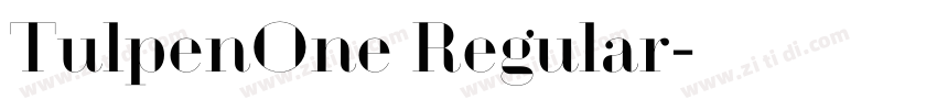 TulpenOne Regular字体转换